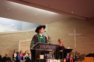 CMU President Pauls addresses the graduating class of 2013 at Immanuel Pentecostal Church