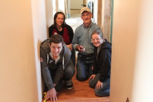 Clockwise, from bottom left: Sean Göerzen, Desiree Penner, Glen Torrie (from Orillia, ON), and Sandra Loeppky