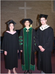 CMU President Cheryl Pauls with Nicole Richard and David Thiessen