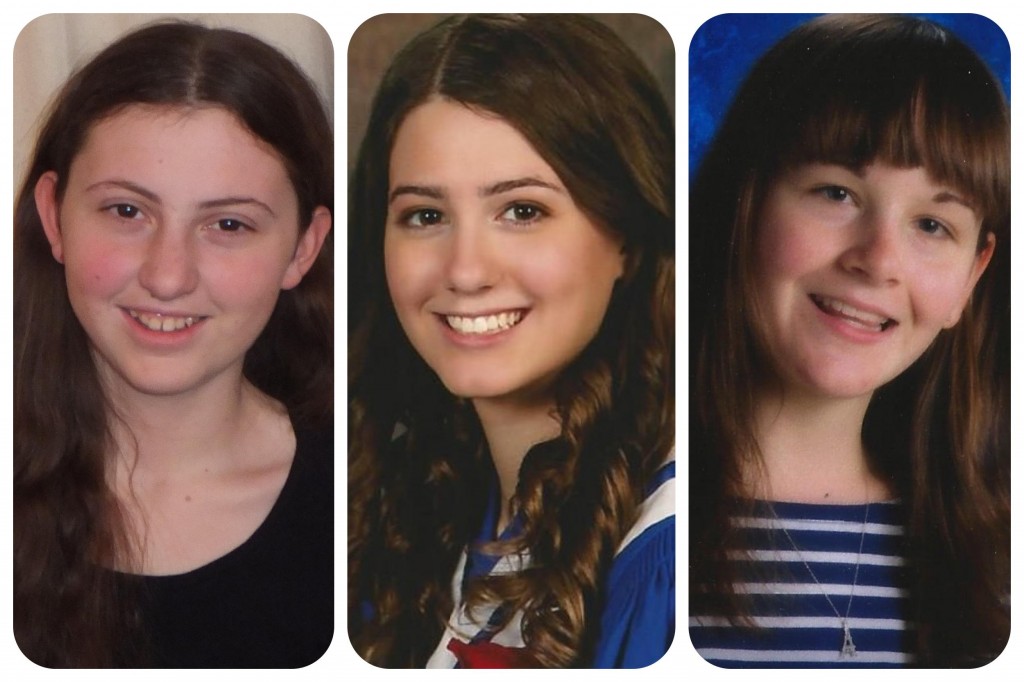2014's High School Essay Contest Winners (l-r) Marta Marta Bunnett, Francesca Cammarata, and Larissa Campbell