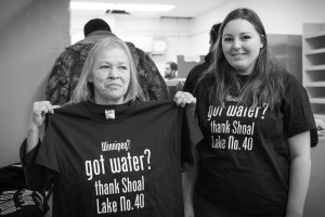 Displaying t-shirts that get the message across. (photo credit: James Christian Imagery)