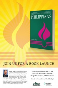 Philippians Book Launch Poster