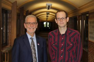 Jacob A. Rempel Memorial Scholarship recipient Joshua Nightingale with Ted Fransen