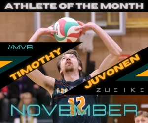 Timothy Juvonen: November's Zueike Male Athlete of the Month
