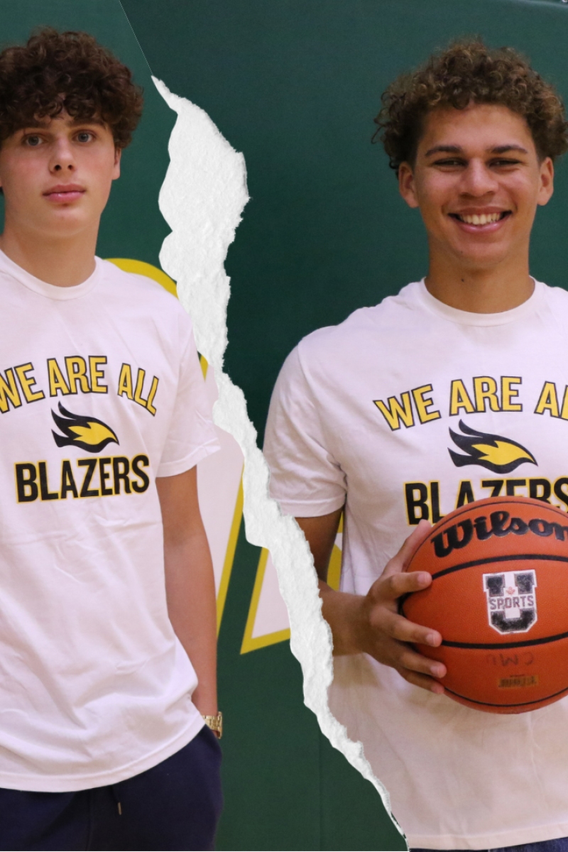 Milan Tomberli (left), and Andrew Bruin (right) are the latest signings for Blazers Men’s Basketball