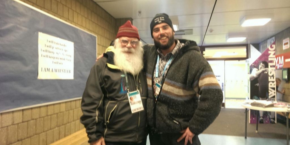 Santa Clause and Ian Frankton (right) in North Pole, Alaska (Photo courtesy Ian Frankton)