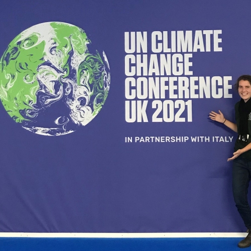 Alumna Kari MIller (CMU '21) at COP26 in Glasgow, Scotland