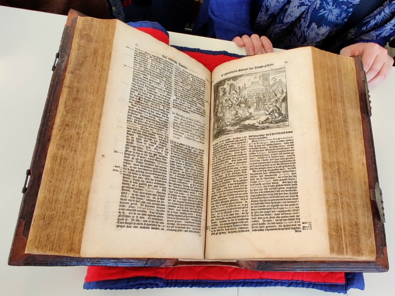 CMU's recently acquired 1685 edition of <em>Martyrs Mirror</em>