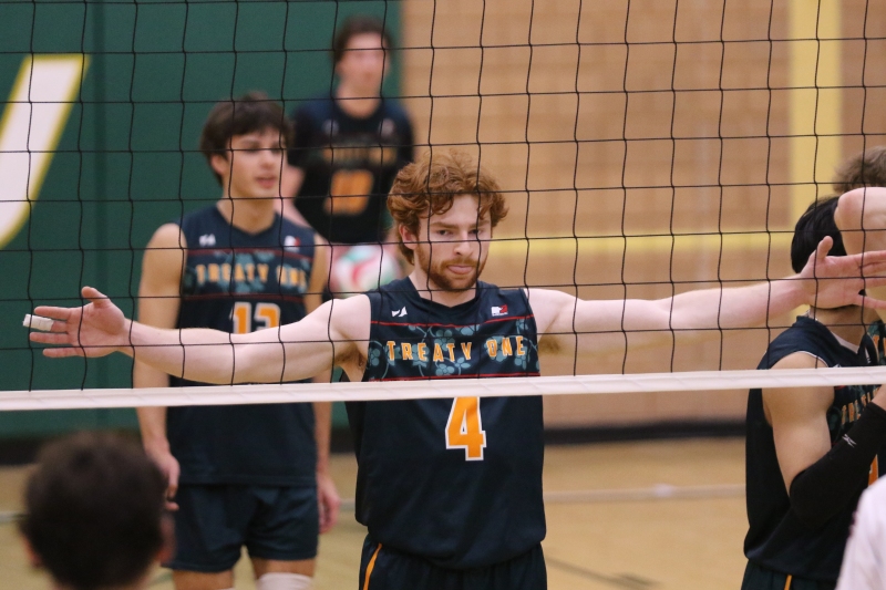 Petrie surveys the Assiniboine defence in their match last weekend