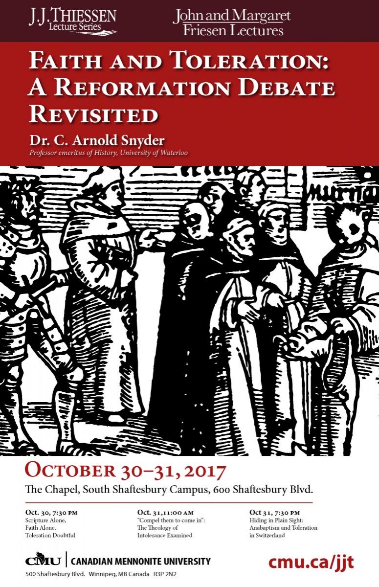 2017 J.J. Thiessen / Friesen Lecture Series (video)