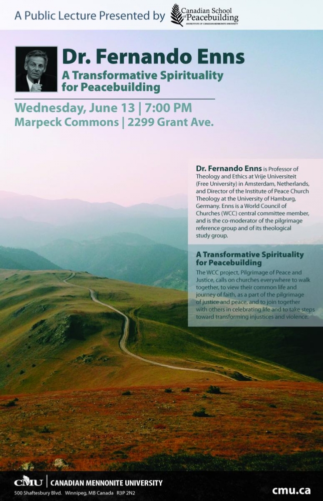 2018 CSOP Lecture - A Transformative Spirituality for Peacebuilding 2018 CSOP Lecture - A Transformative Spirituality for Peacebuilding