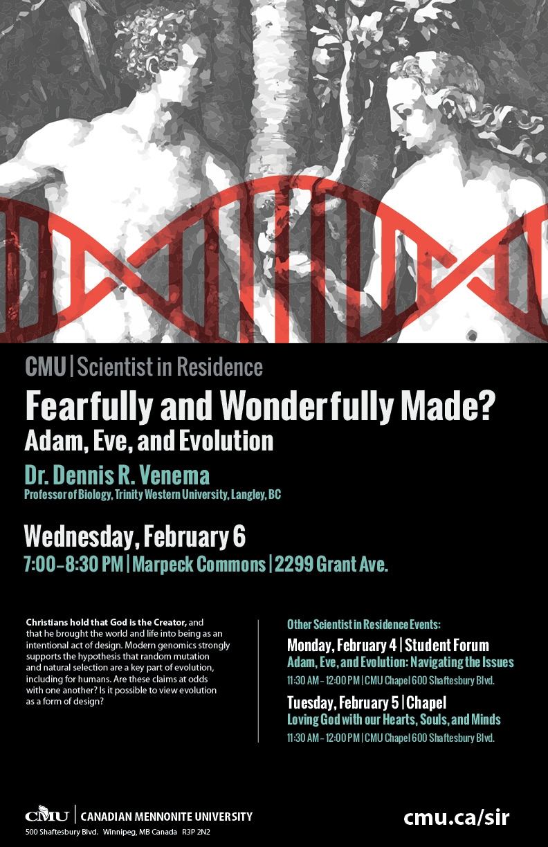 2019 CMU Scientist in Residence | Dr. Dennis R. Venema (videos)