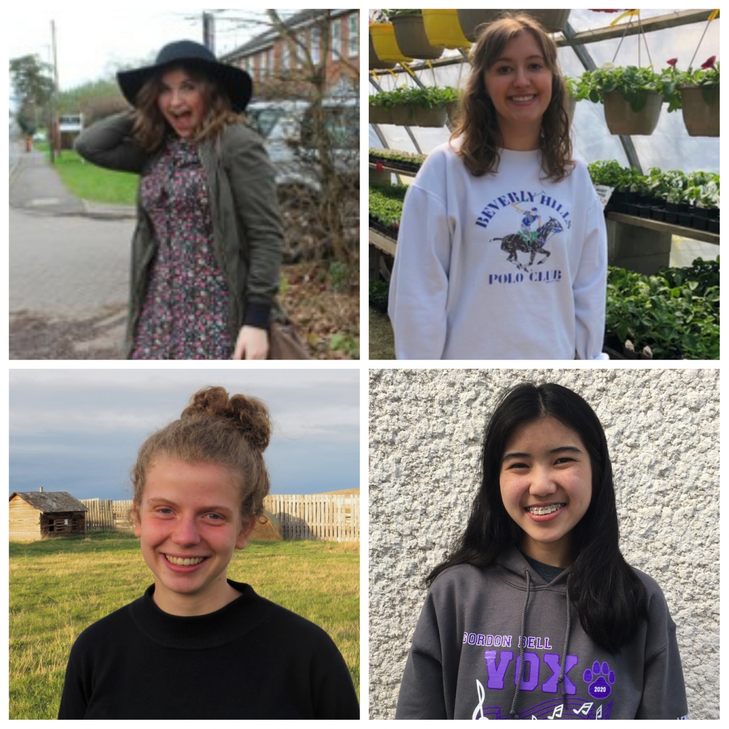 2020 Leadership Scholarship recipients: (clockwise from top-left): Elizabeth Connelly, Hillary Jorgensen, Katrina Lengsavath, and Danika Warkentin