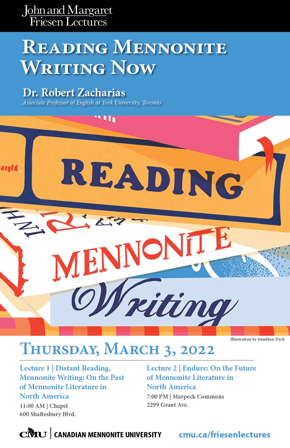 2022 John and Margaret Friesen Lectures to explore Mennonite literature then-and-now.