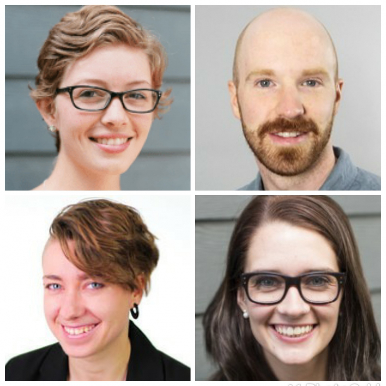 CMU alumni at CITRI (clockwise, from top-left): Chantel Runtz, Tyler Voth, Kloe Mak, and Erin Sawatzky