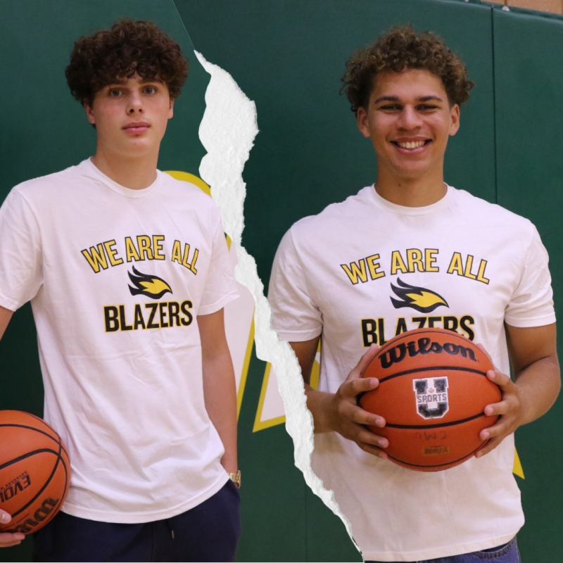 Milan Tomberli (left), and Andrew Bruin (right) are the latest signings for Blazers Men’s Basketball