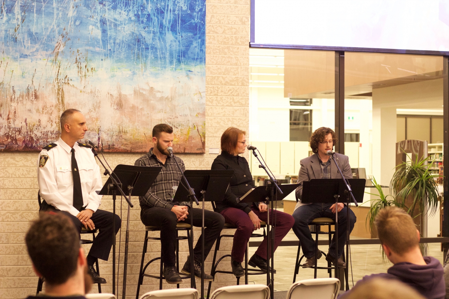 Panelists Max Wadell, Nelson Martens, Erin Morash, and Daniel Dacombe
