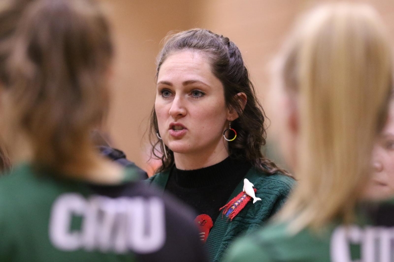 Jayme Menzies, CMU Blazers women's volleyball coach, has been inducted into the North American Indigenous Athletes Hall of Fame for her unwavering dedication to inclusivity, promoting and celebrating Indigenous talent, and providing safe spaces for youth to grow as individuals