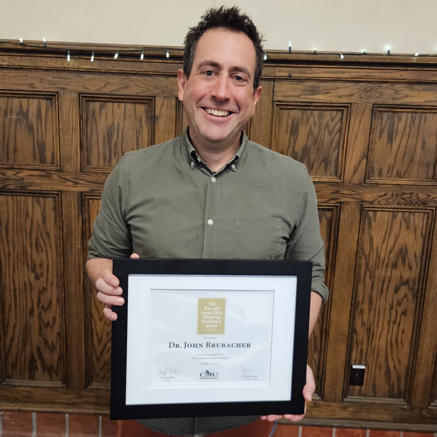 Dr. John Brubacher | 2024 Kay and Lorne Dick Teaching Excellence Award Recipient (video)