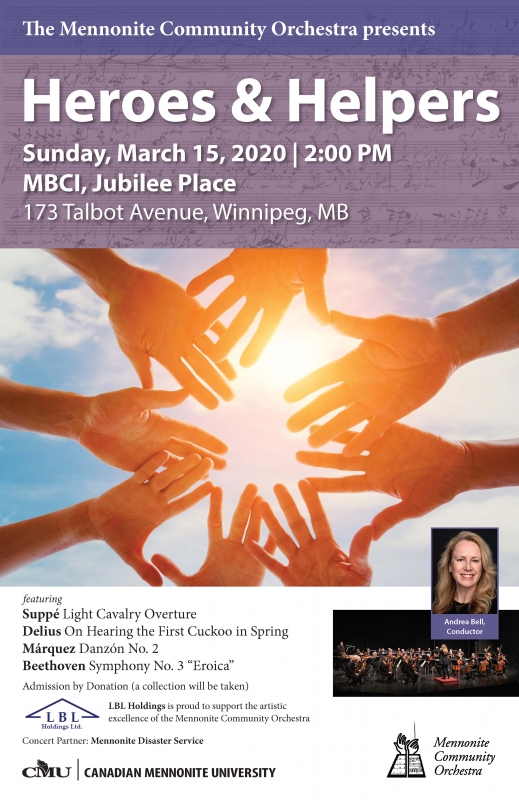 Heroes and helpers theme of March 15 Mennonite Community Concert