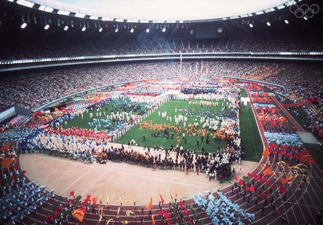 The Opening Ceremony of the 1976 Summer Olympic Games (via olympic.org). The Opening Ceremony of the 1976 Summer Olympic Games (via olympic.org).
