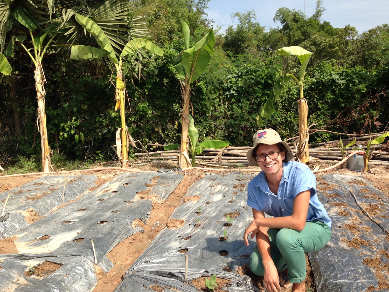 Tyler Loewen in the demonstration garden he organized. (Photo courtesy Tyler Loewen) Tyler Loewen in the demonstration garden he organized. (Photo courtesy Tyler Loewen)
