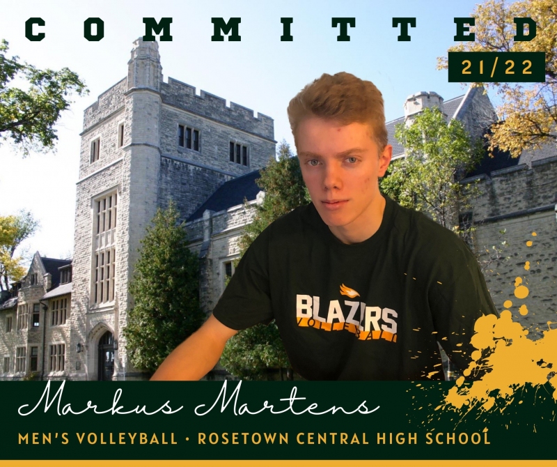 Men's Volleyball Jumps To Saskatchewan To Sign Martens
