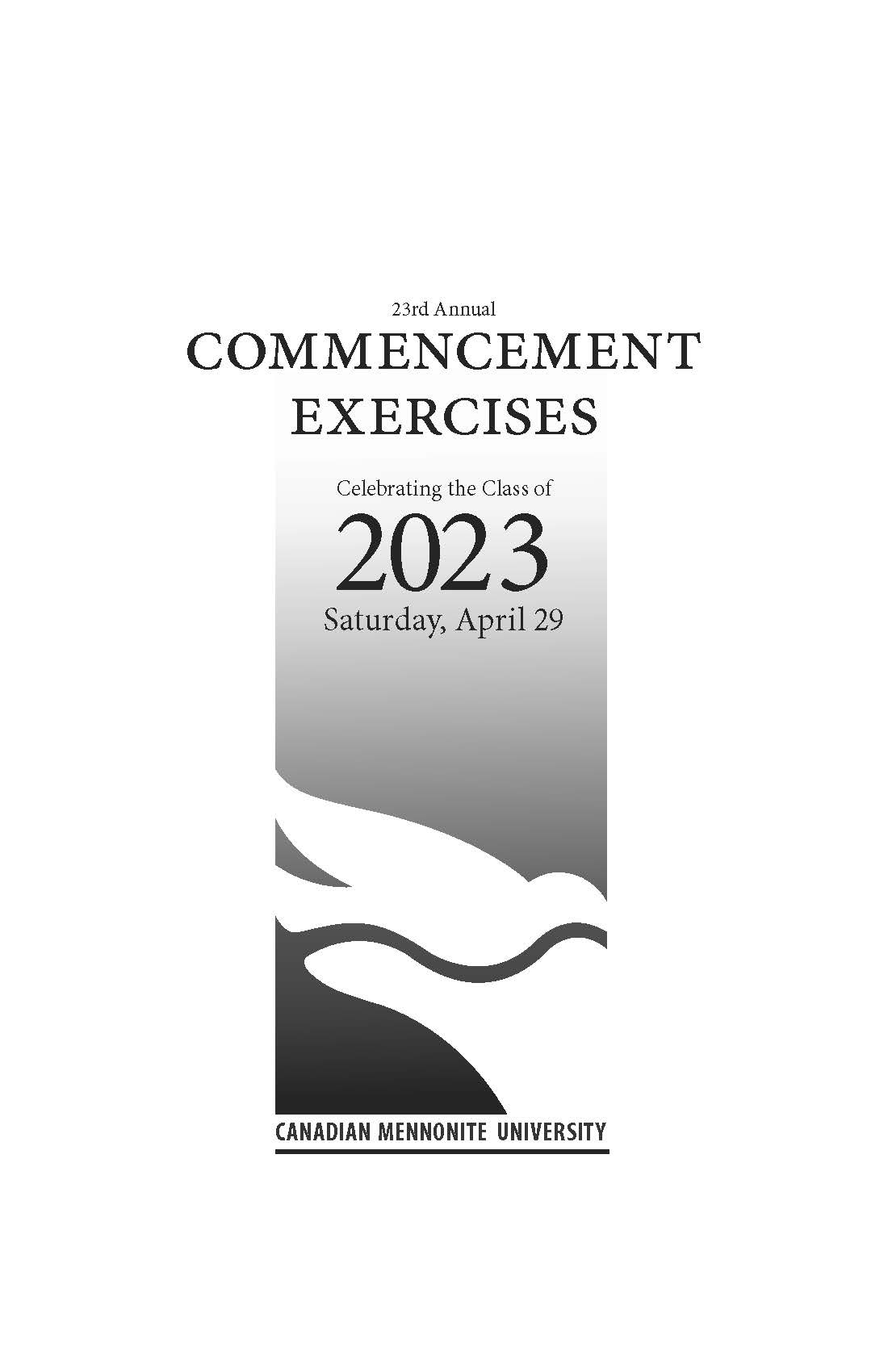 2023 Convocation Program Cover Page 