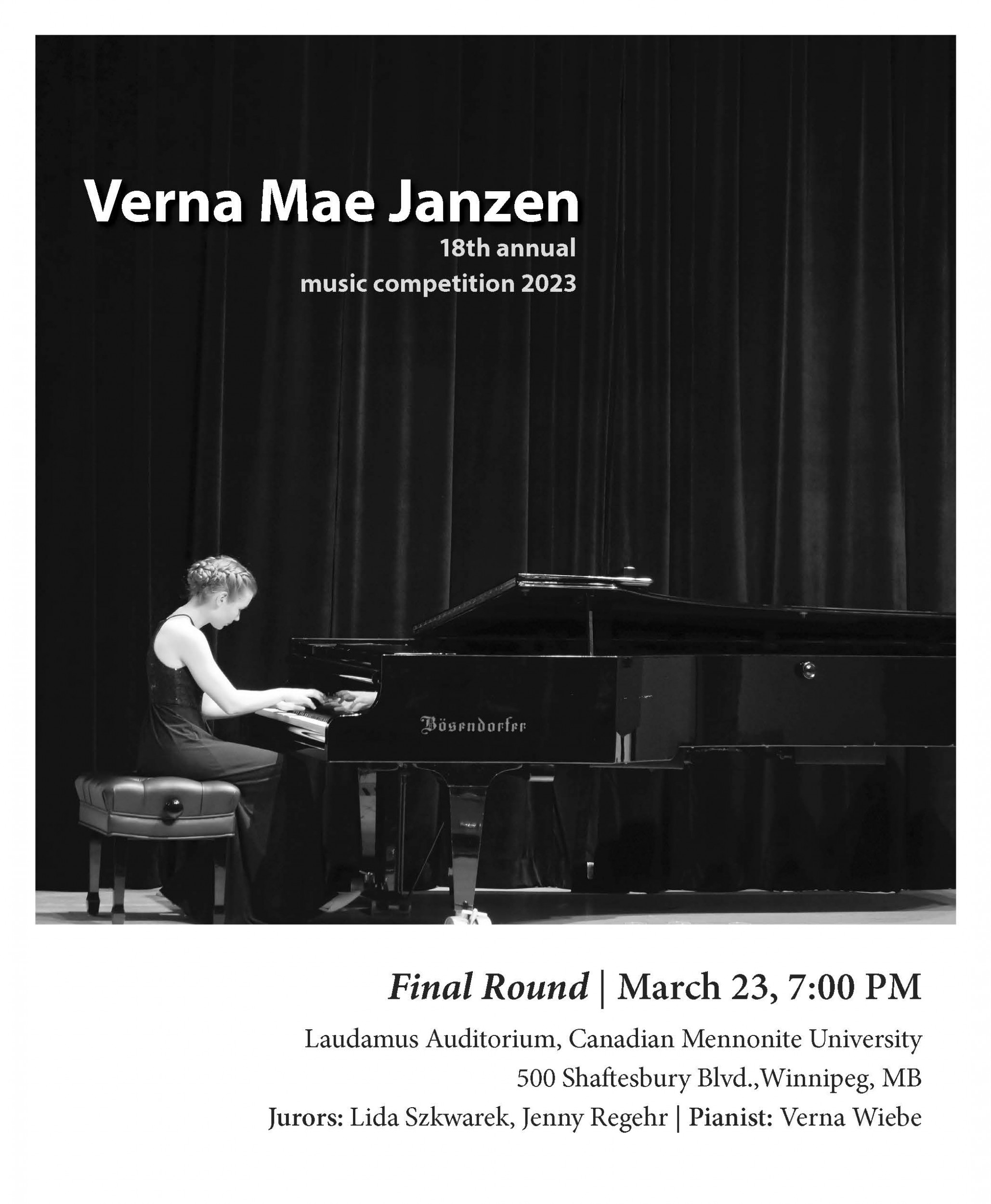 2023 Verna Mae Janzen Music Competition Program Cover (link to pdf)