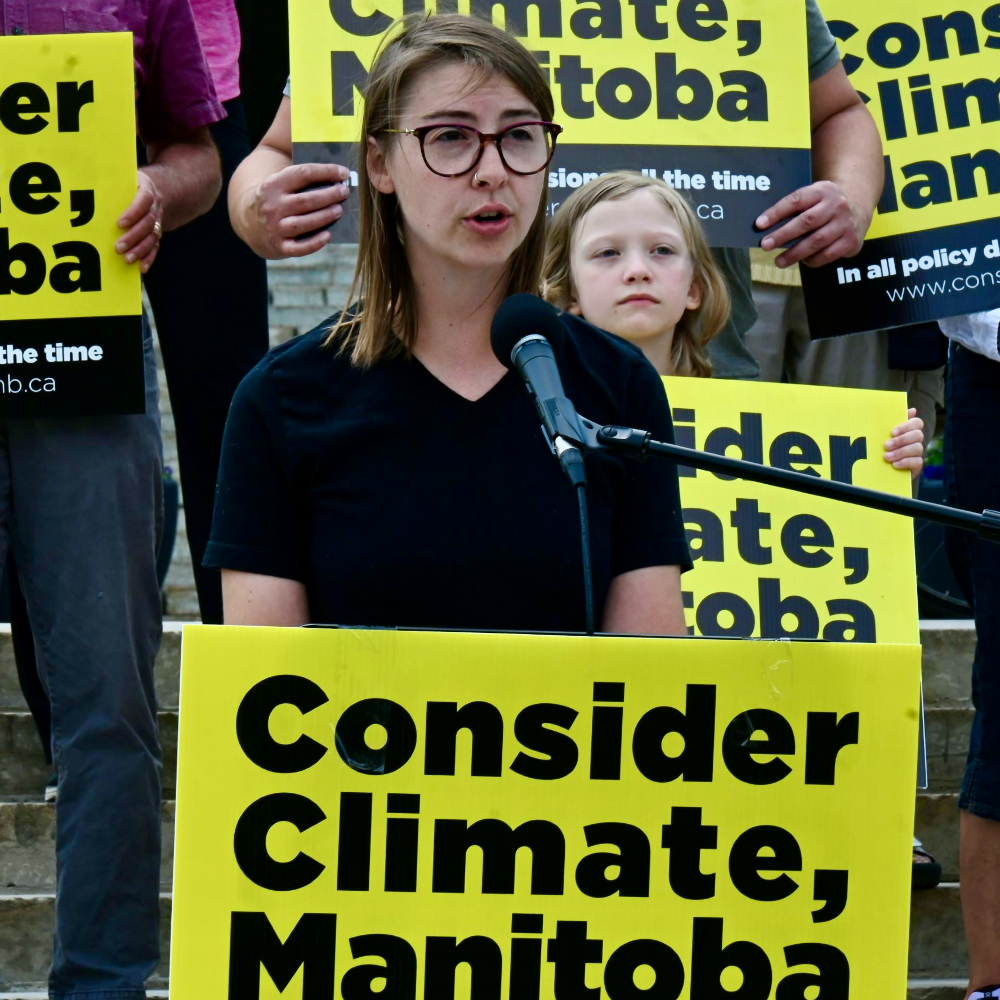 Bethany Daman at climate change rally