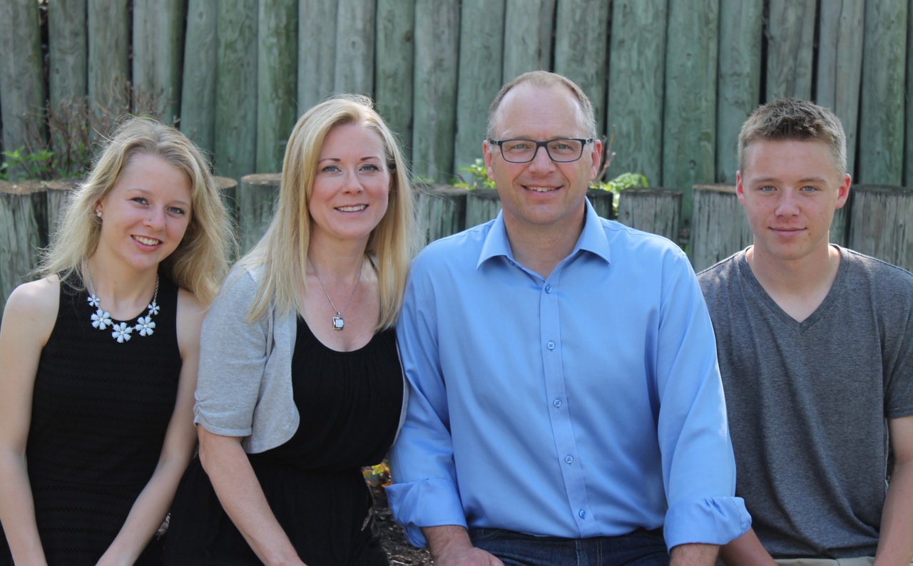 Scott Gillingham and his wife, Marla, with their children Hannah and Andrew.