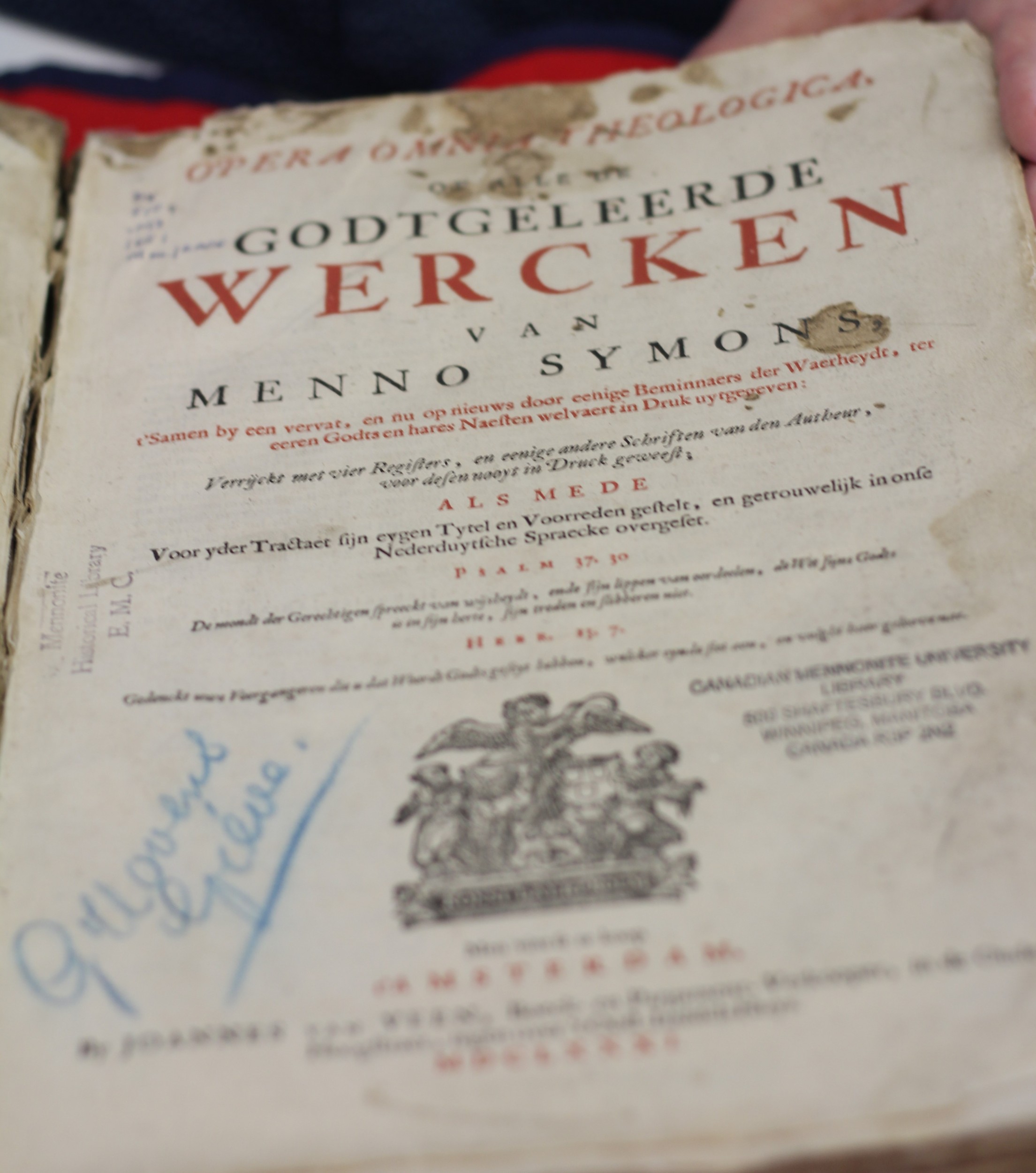 Rare book: Godtgeleerde Wercken by Menno Symons