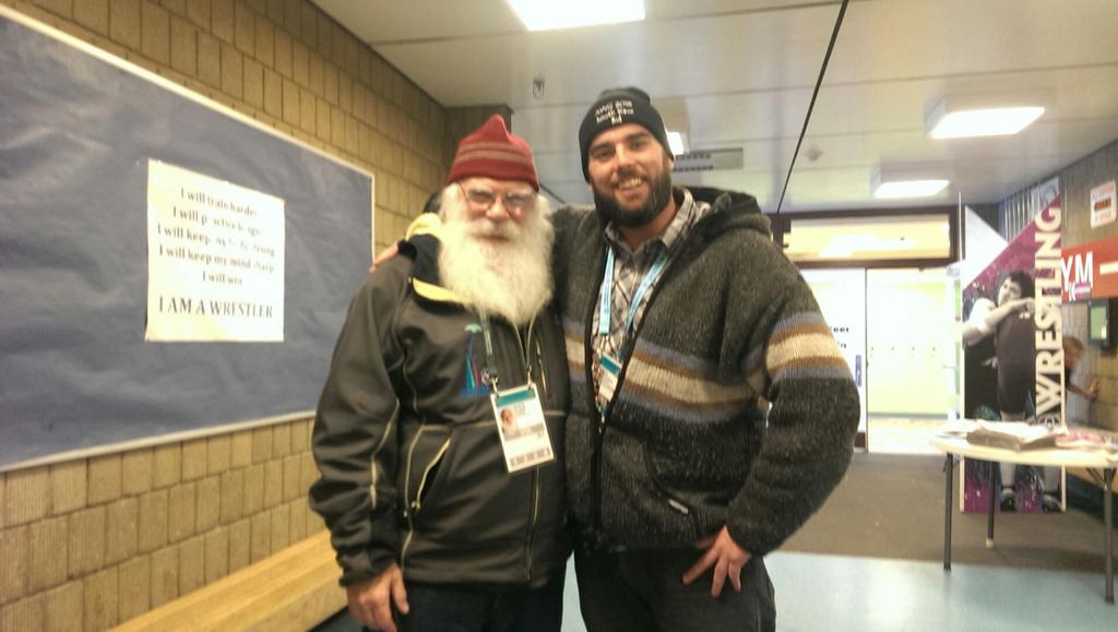 Santa Clause and Ian Frankton (right) in North Pole, Alaska (Photo courtesy Ian Frankton)