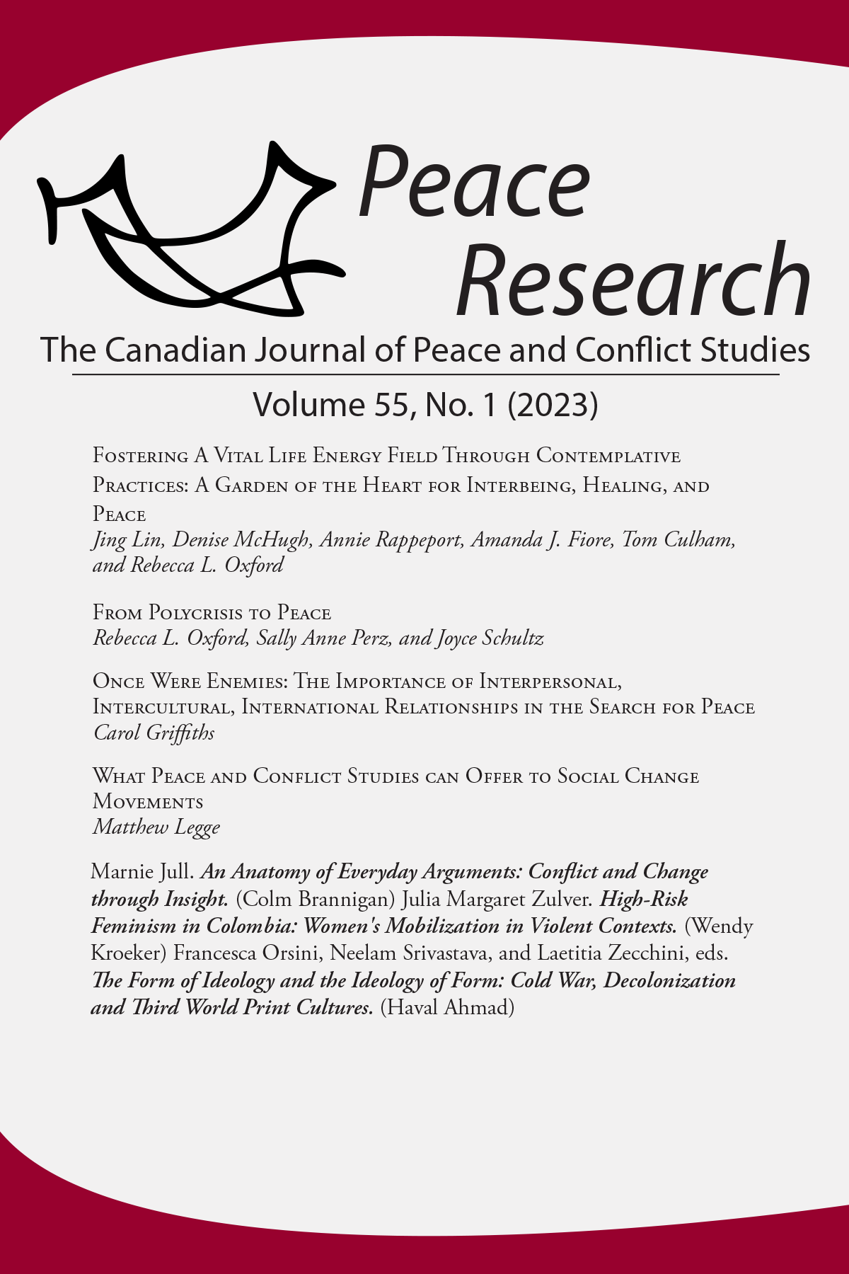 Image of the cover of Peace Research: The Journal of Peace and Conflict Resolution