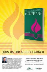 Philippians Book Launch Poster
