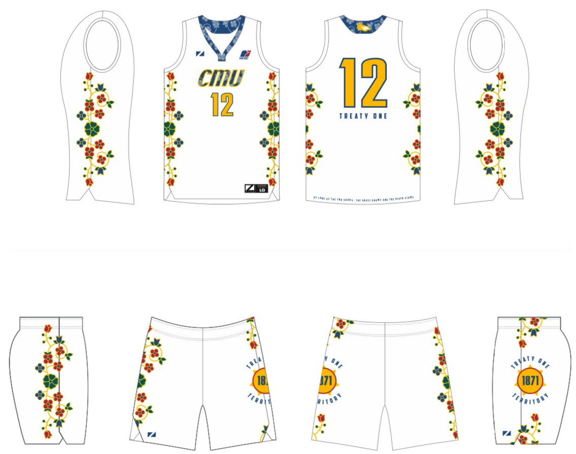 CMU Treaty One basketball uniforms