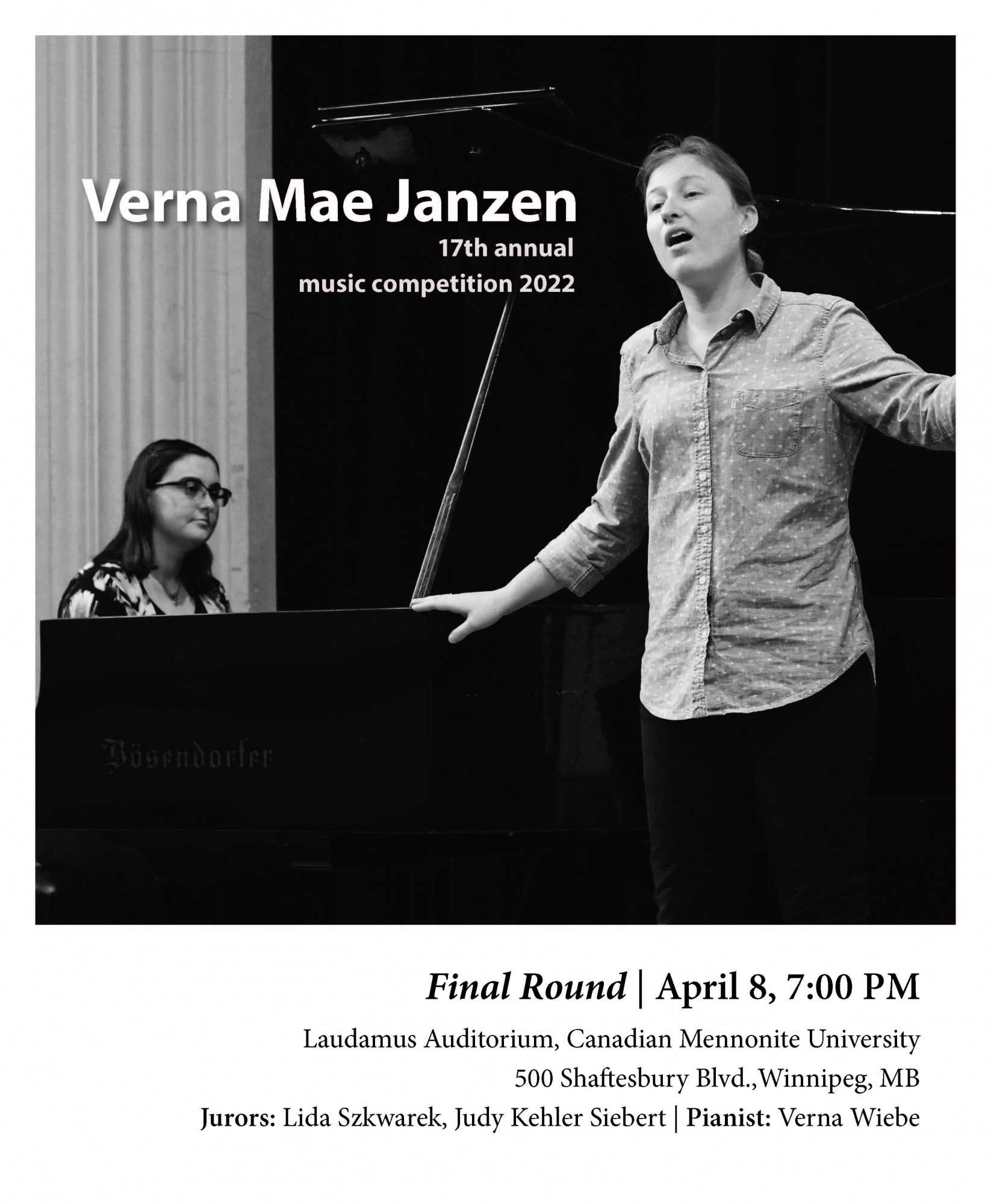 2022 Verna Mae Janzen Music Competition Program