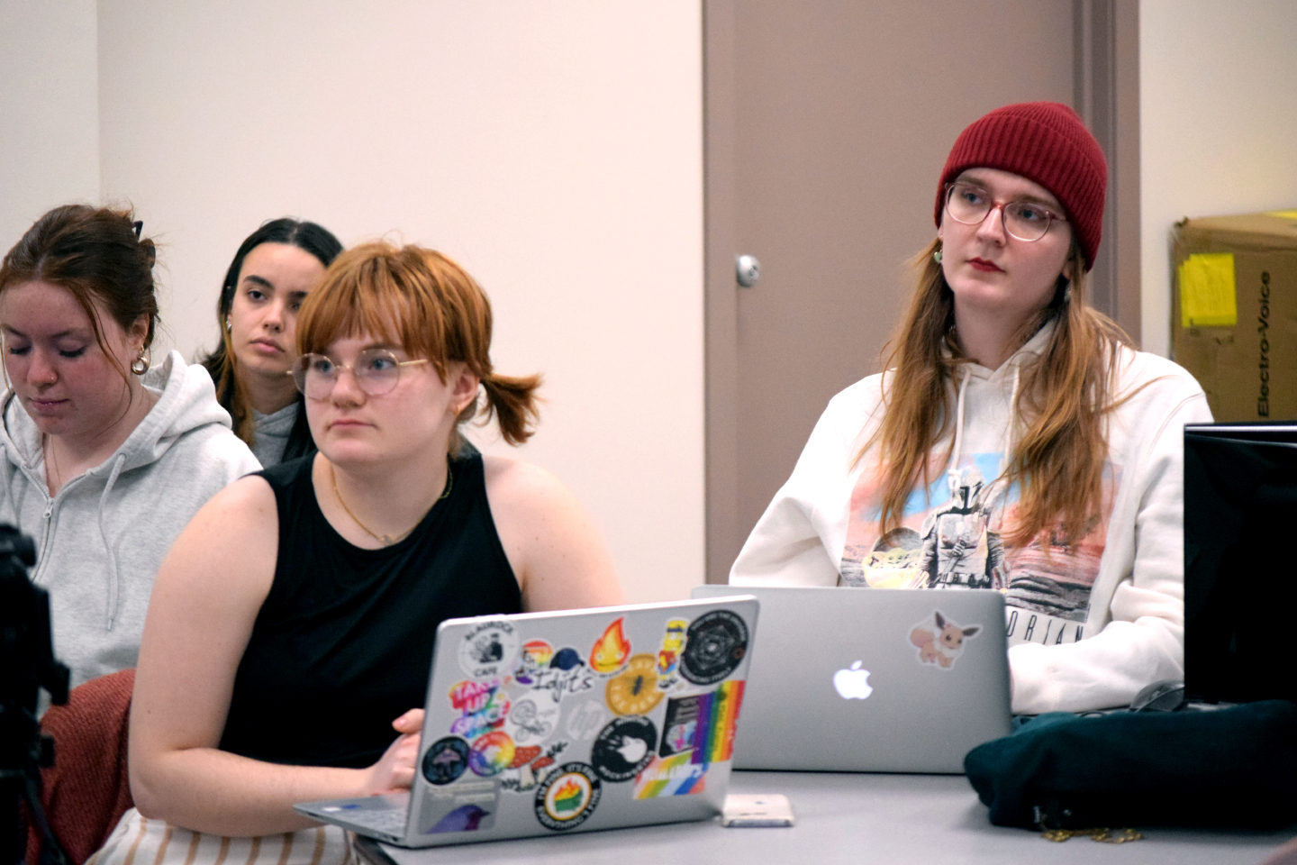 Communications students in class