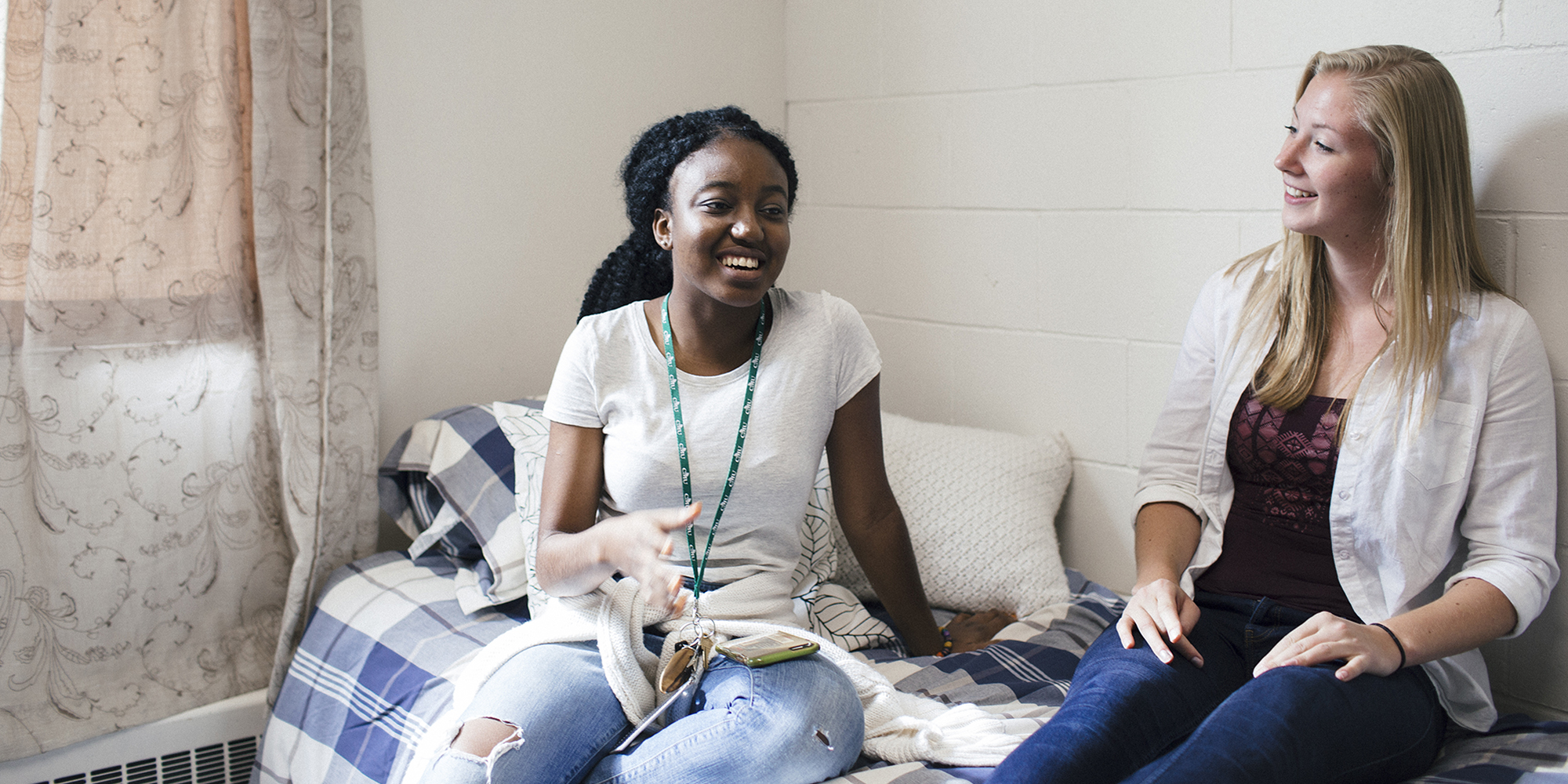 Students in dorm room