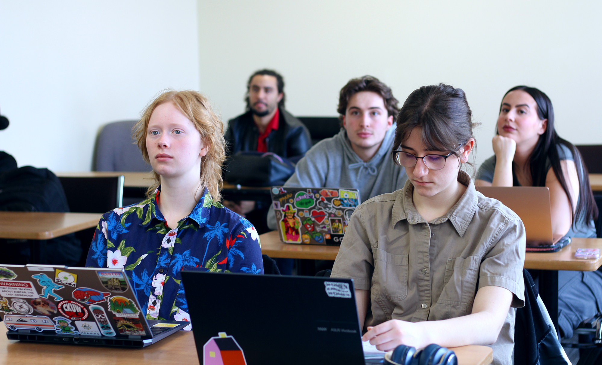 Sheila Klassen-Wiebe leads a lecture for students