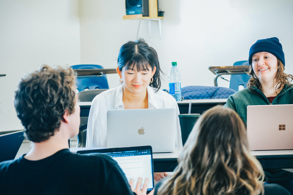 Students studying