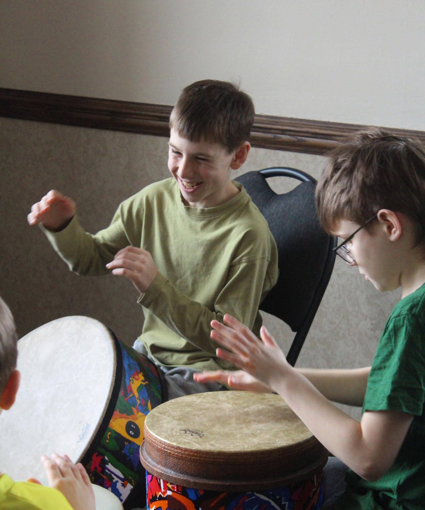 children play musical instruments
