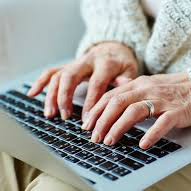 hands typing