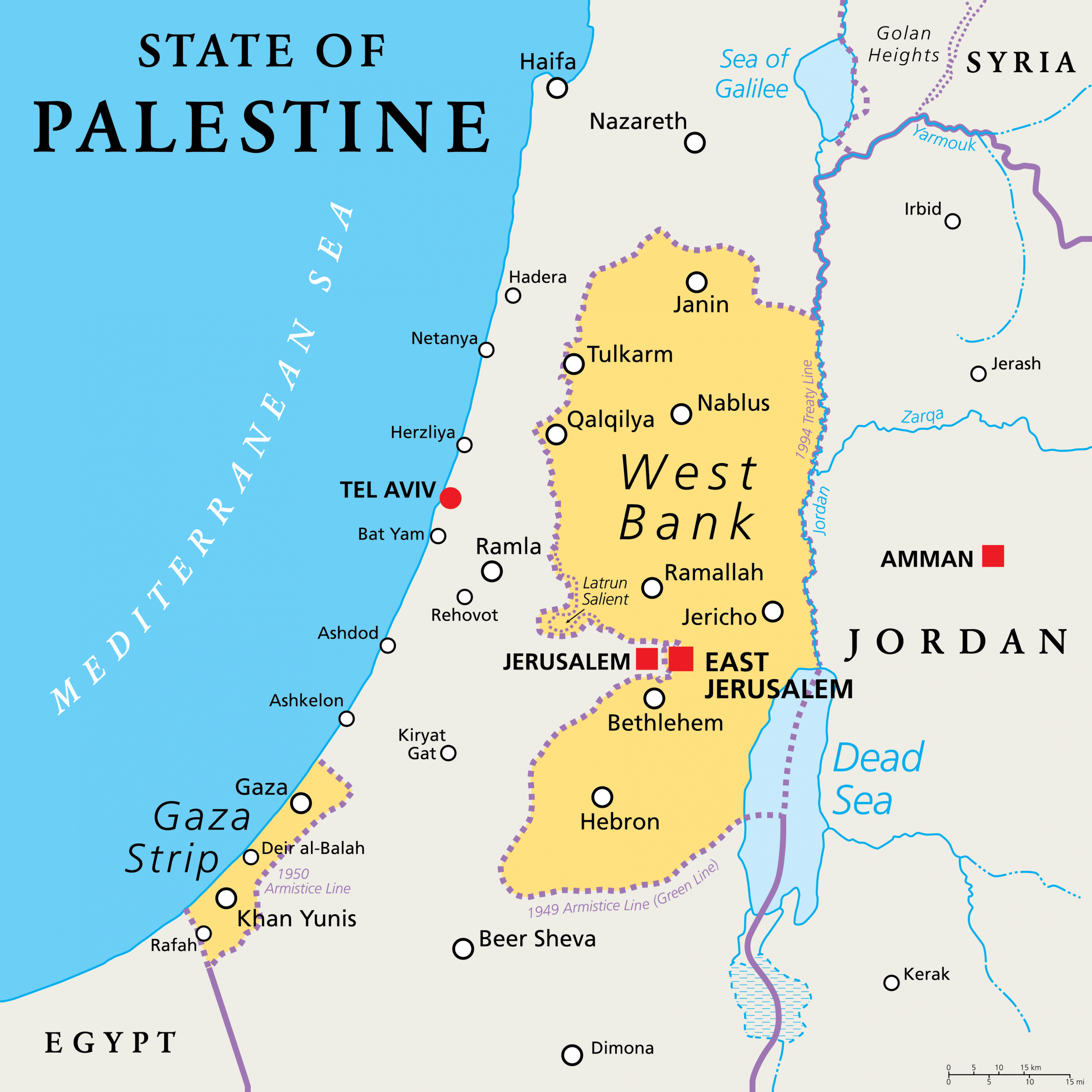 State of Palestine map