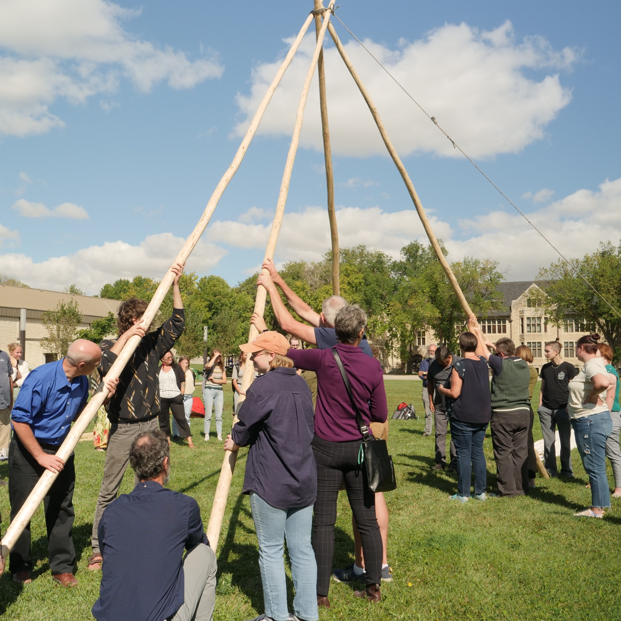 Tipi raising at CMU